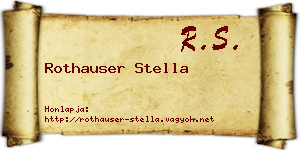 Rothauser Stella névjegykártya